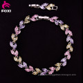 Change Color AAA CZ Stone Copper Fashion Charm Bracelet Jewelry